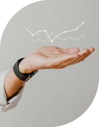 Mão segurando gráfico